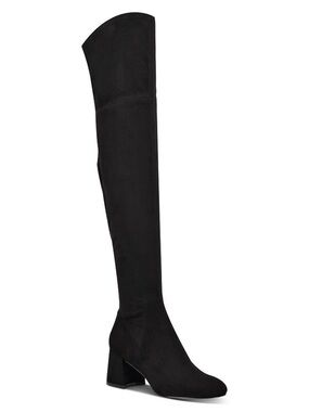 MARC FISHER Yahila Over-the-Knee Suede Block Heel Boots